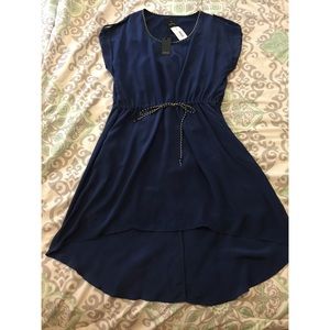 GREYLIN silk blue high low dress ❤️😍🔥